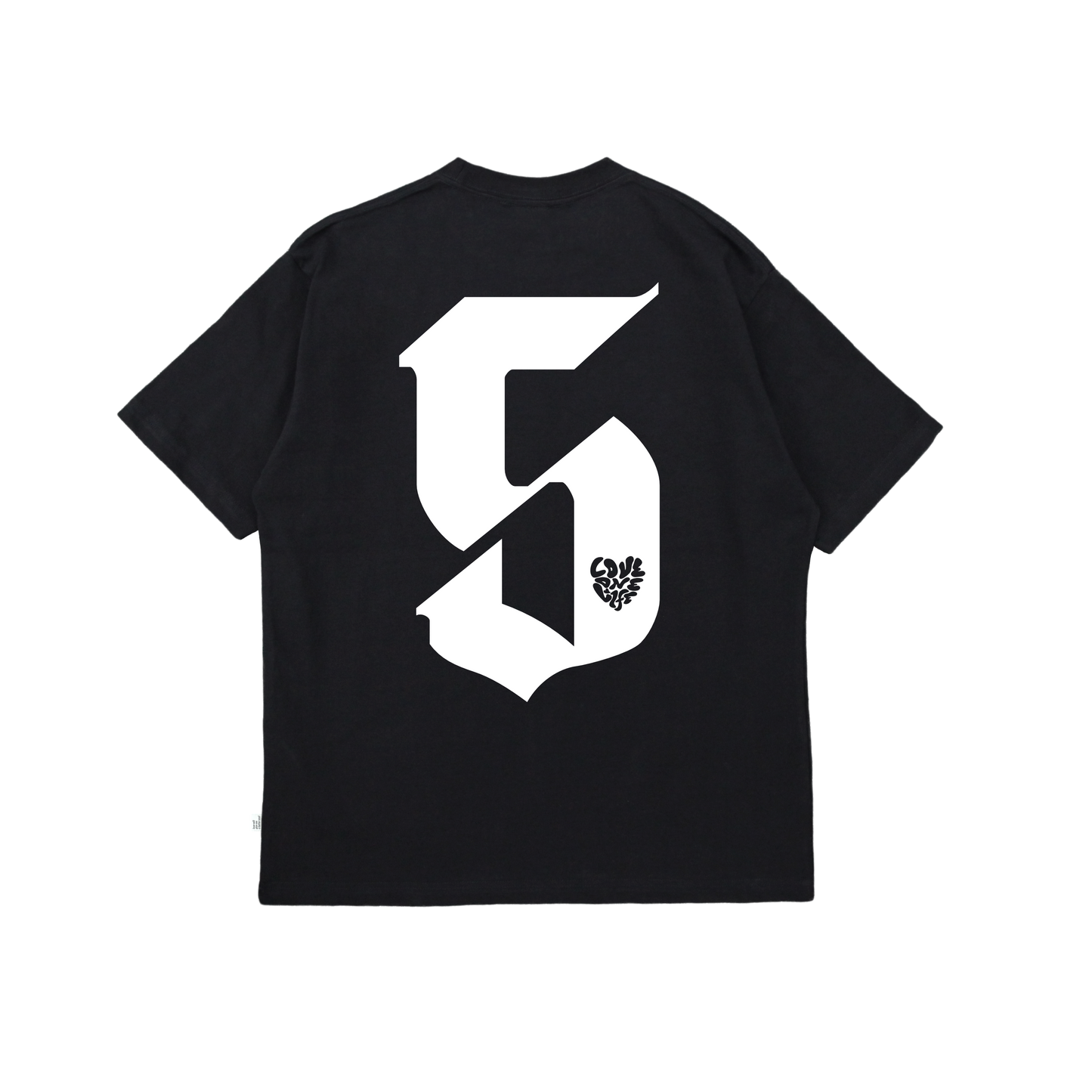 5 year anniversary tee in black