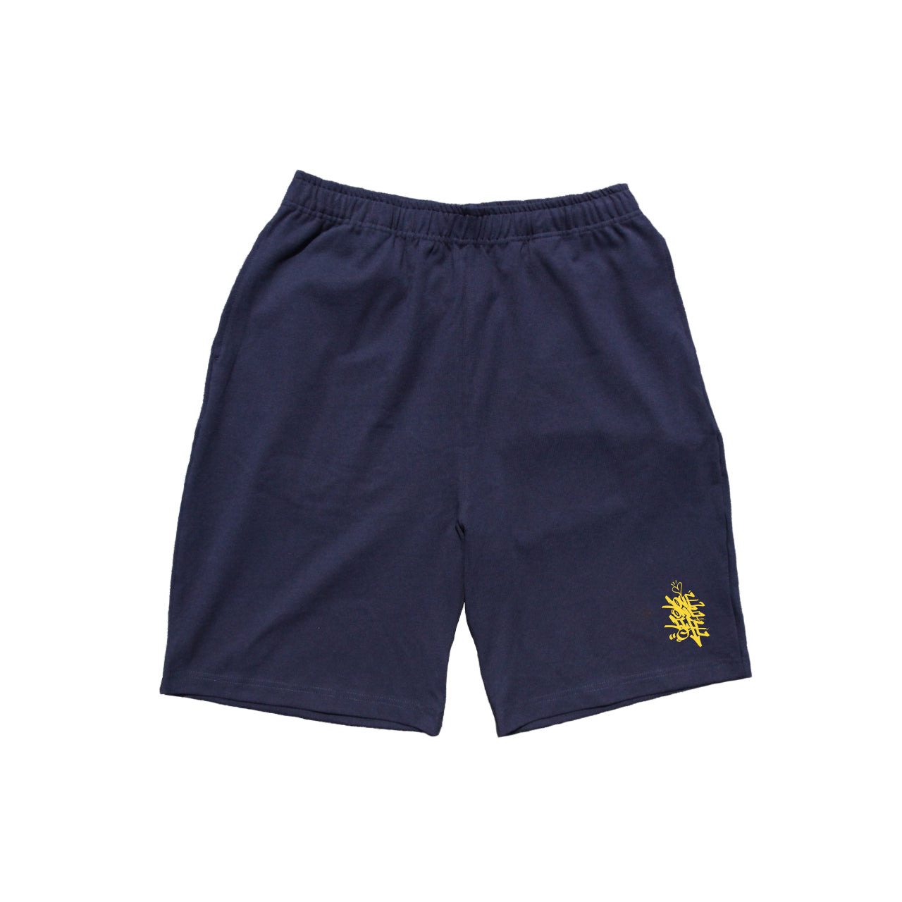 tagging heavy weight pants in navy