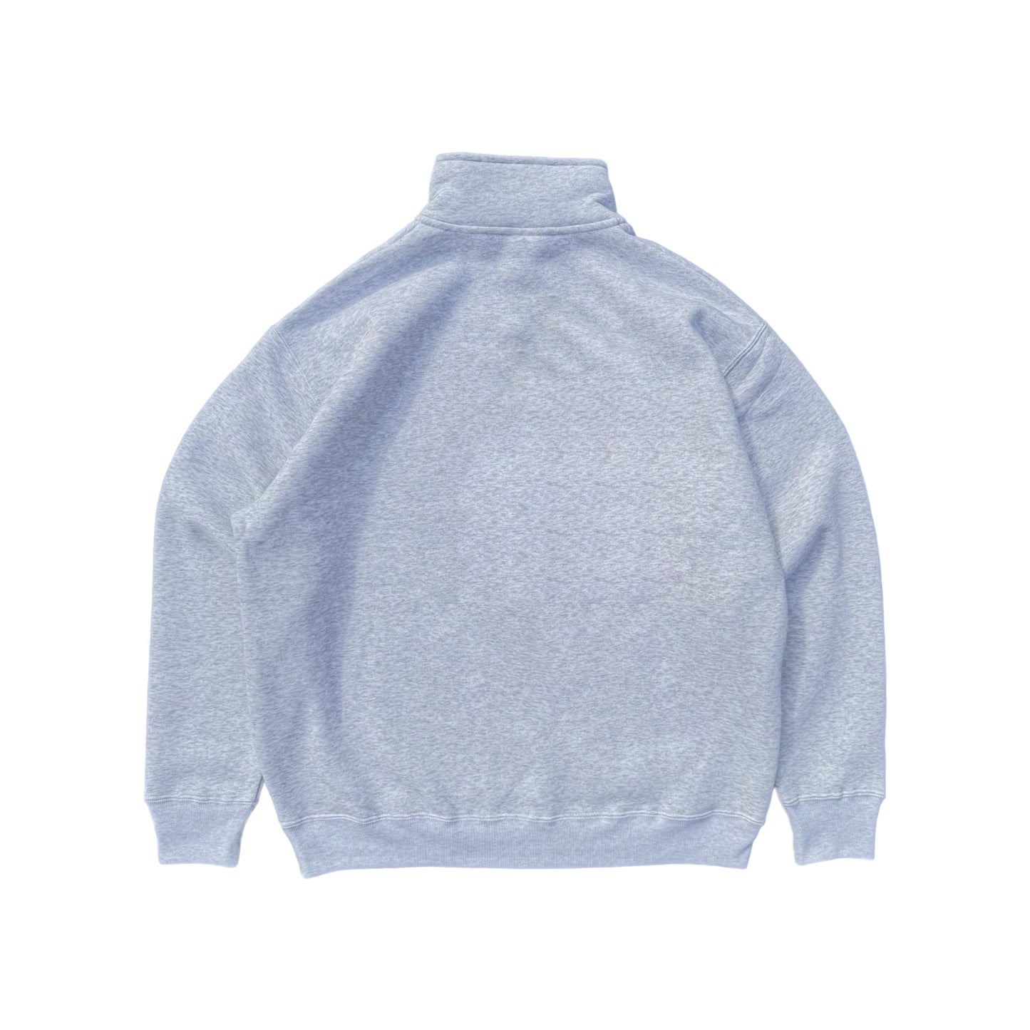 heart half zip-up sweater in gray