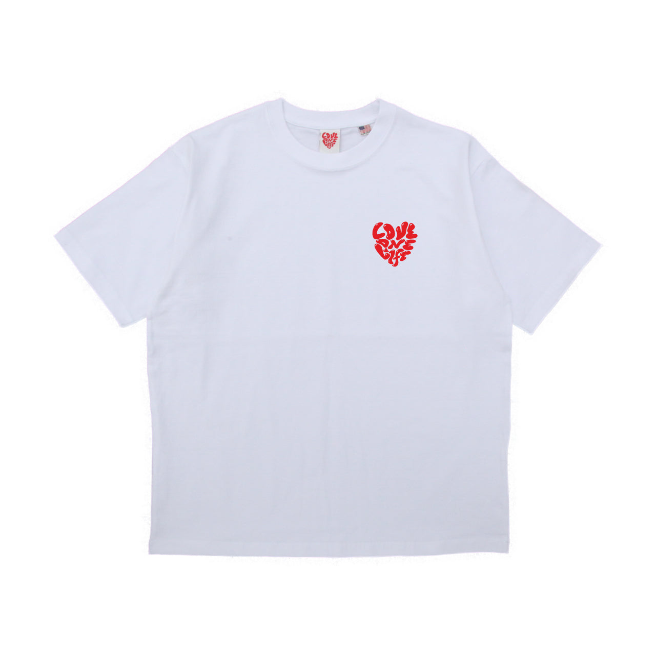 heart tee in white