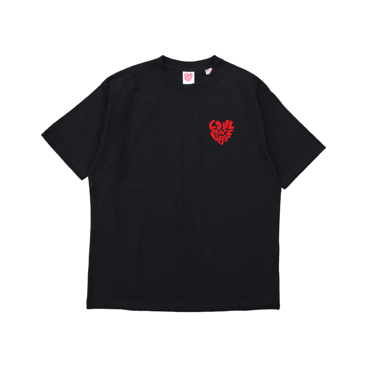 heart tee in black