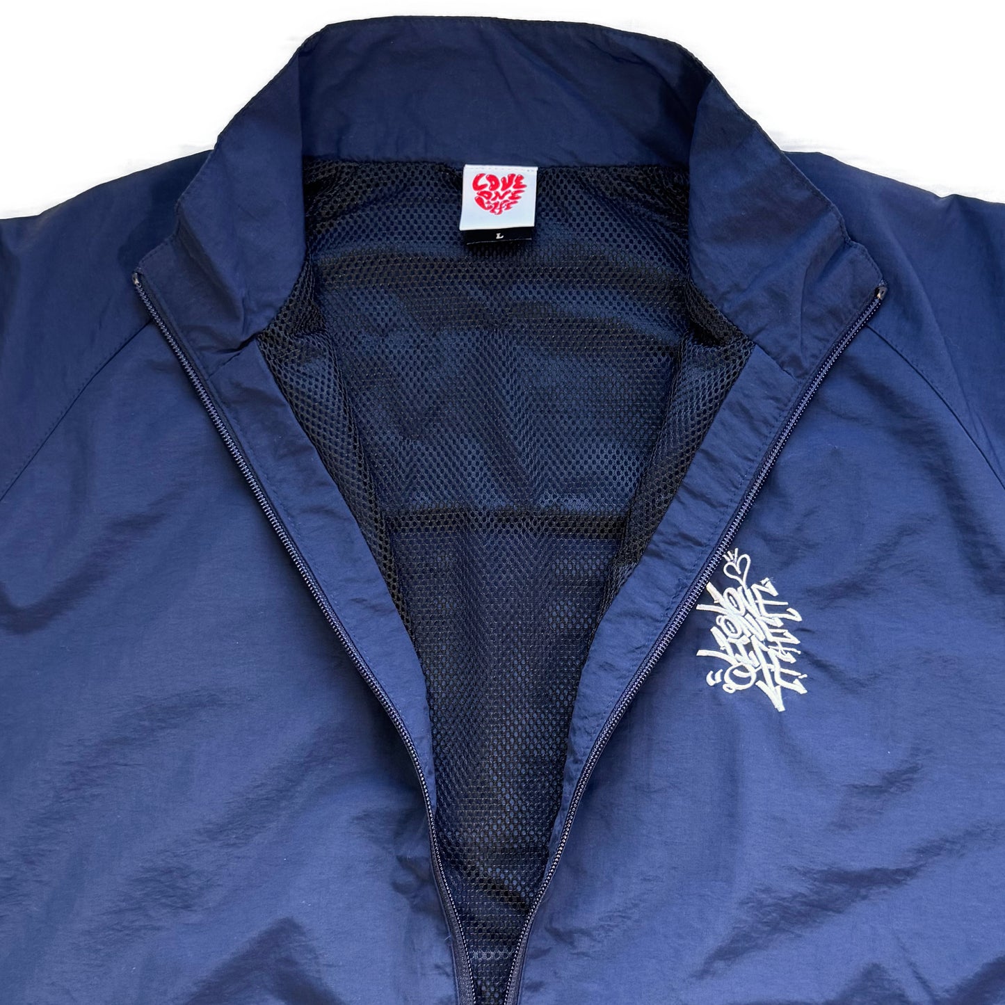 love one life nylon jacket in navy