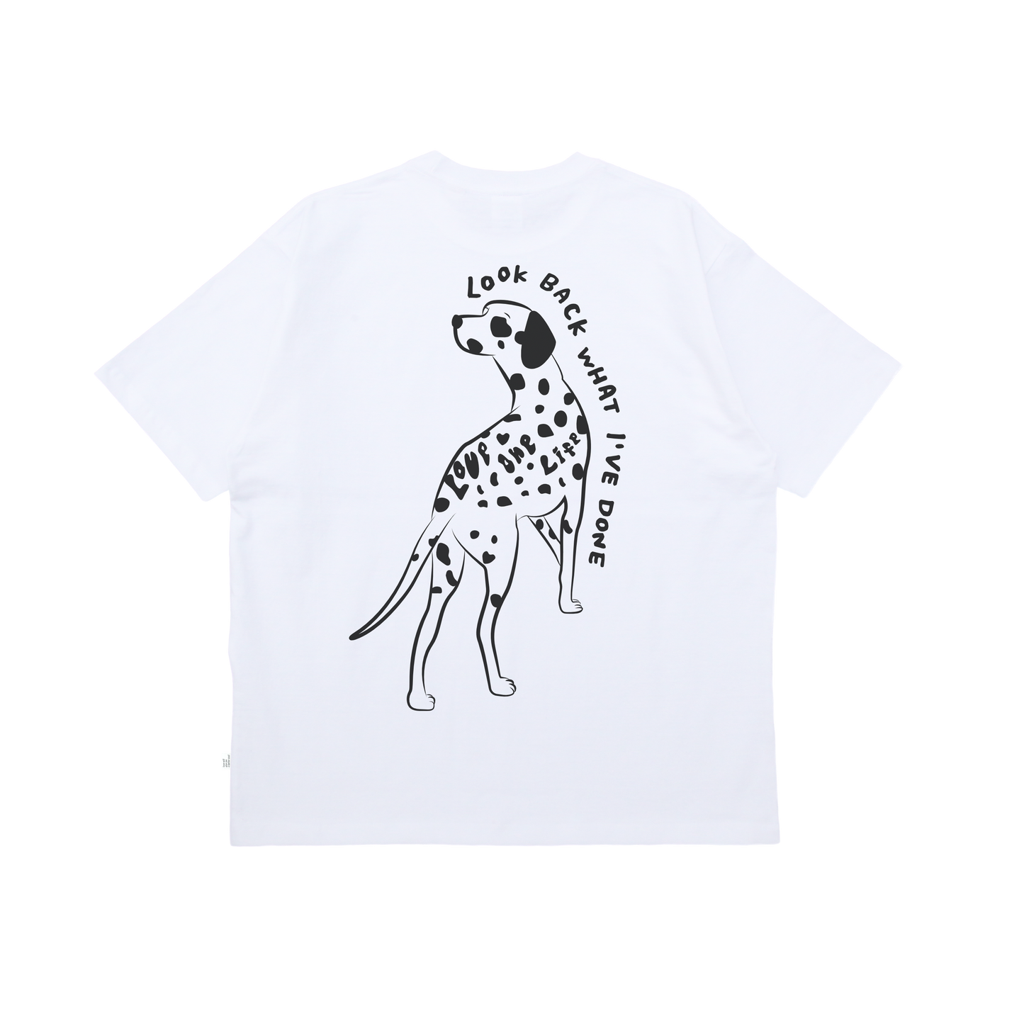 dog tee in white