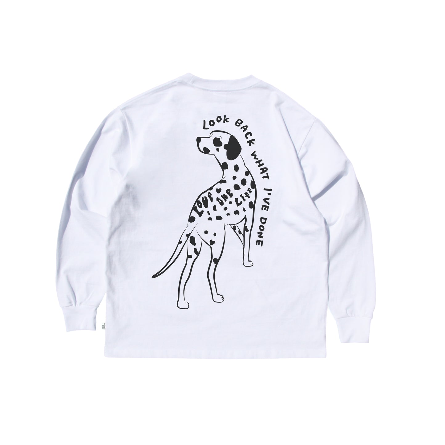 dog LS tee in white