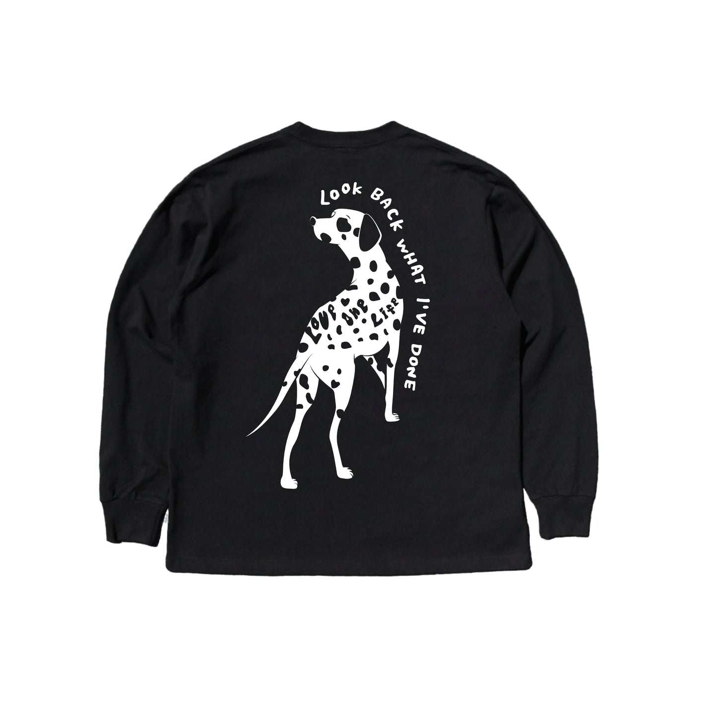 dog LS tee in black