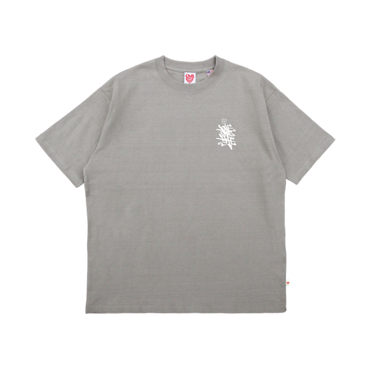 tagging tee in greyish green
