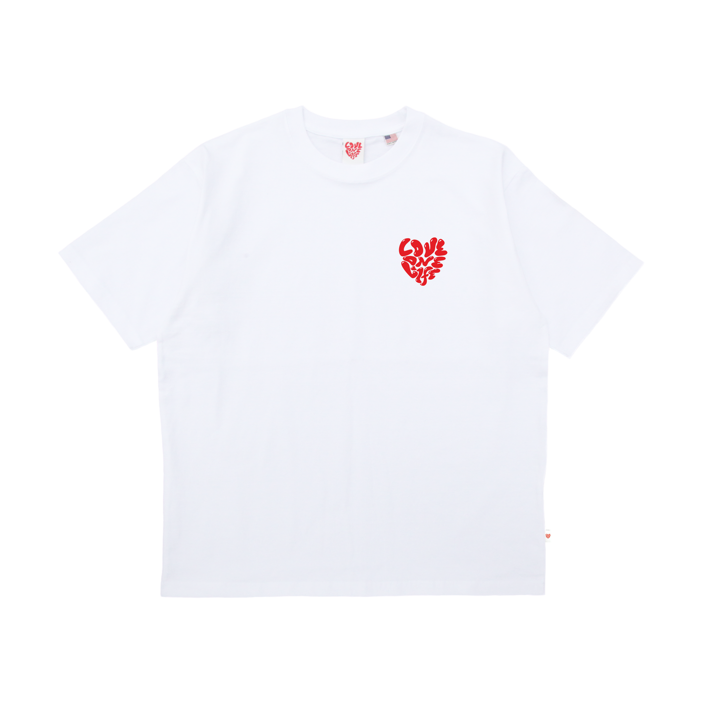 heart tee in white