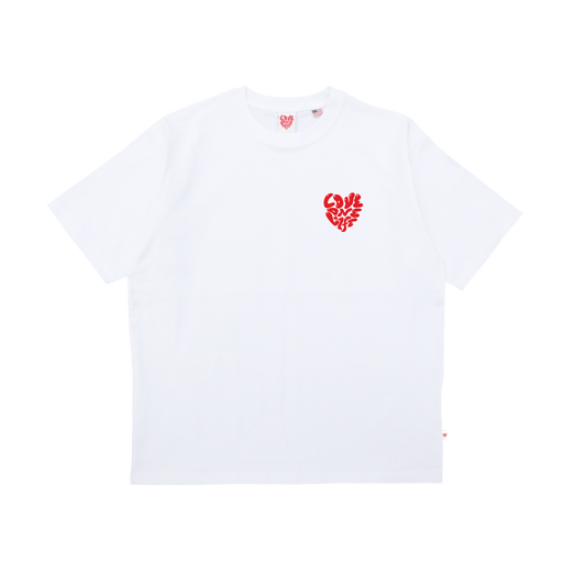 heart tee in white