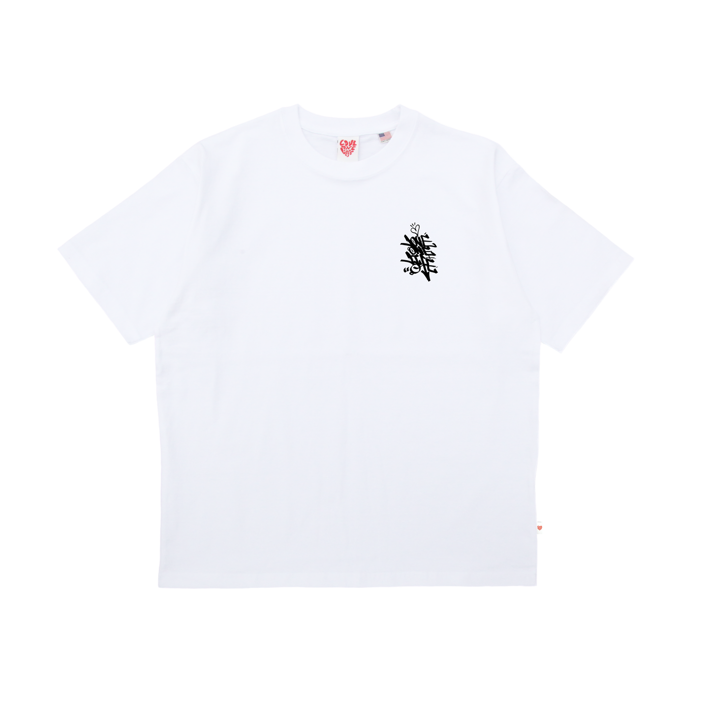 tagging tee in white