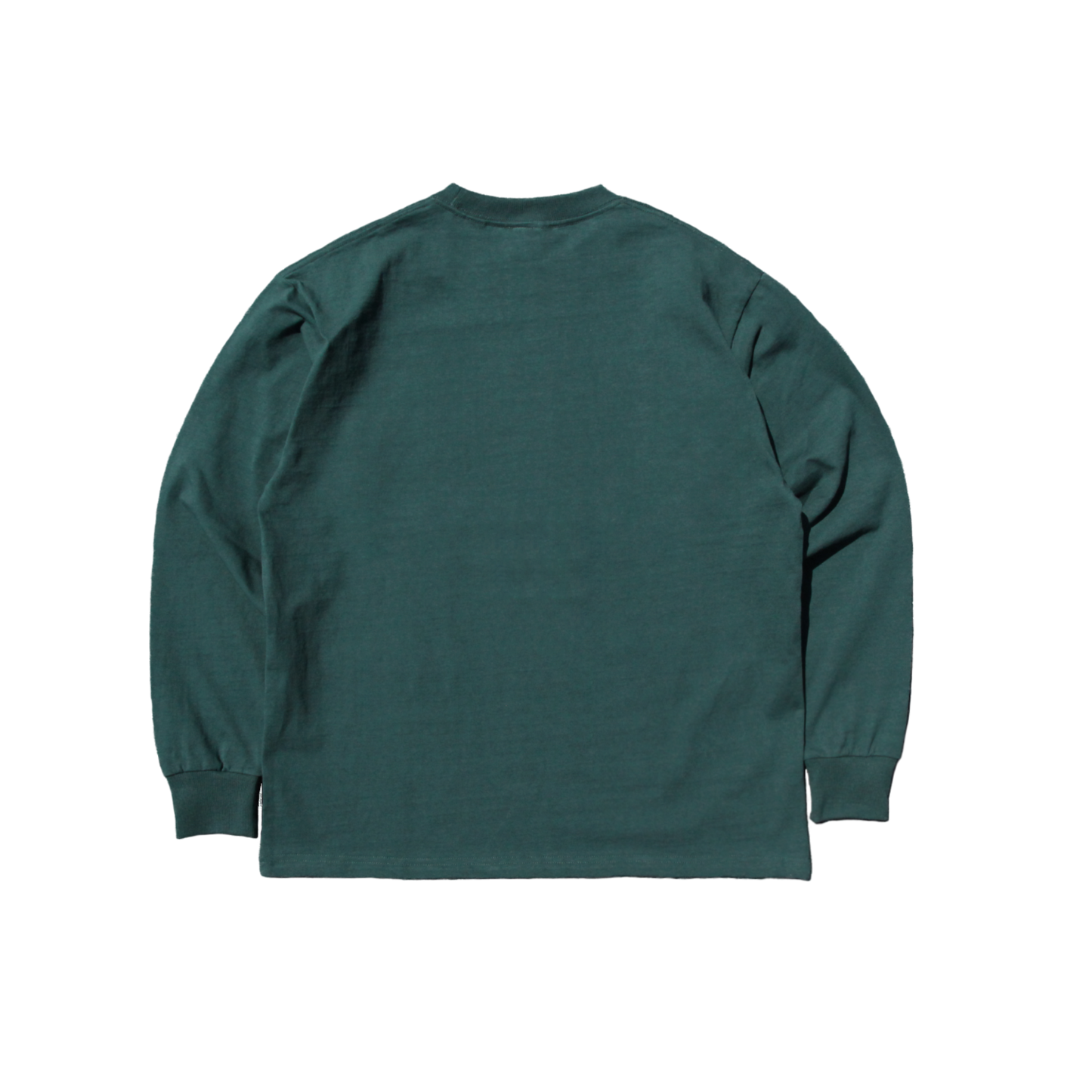 tagging LS tee in deep green