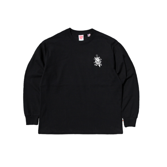 tagging LS tee in black