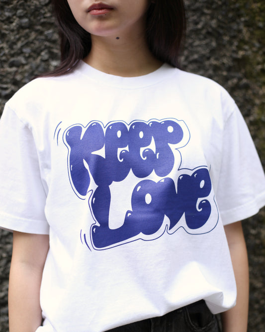 keep love tee in white