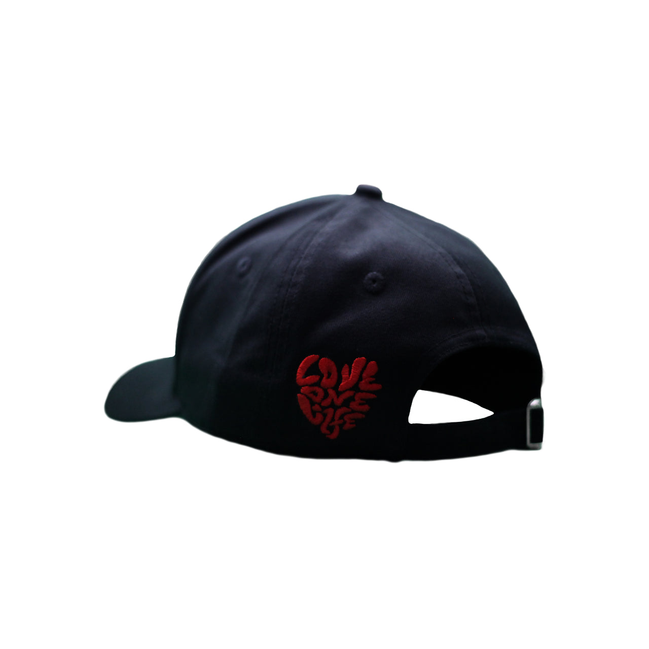 L flower cap in black