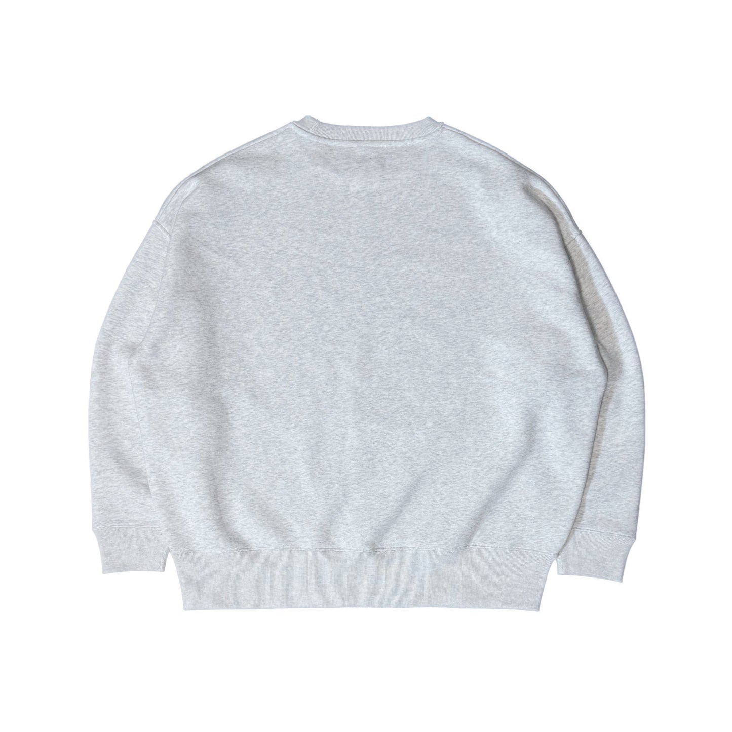 tagging baggy sweater in gray