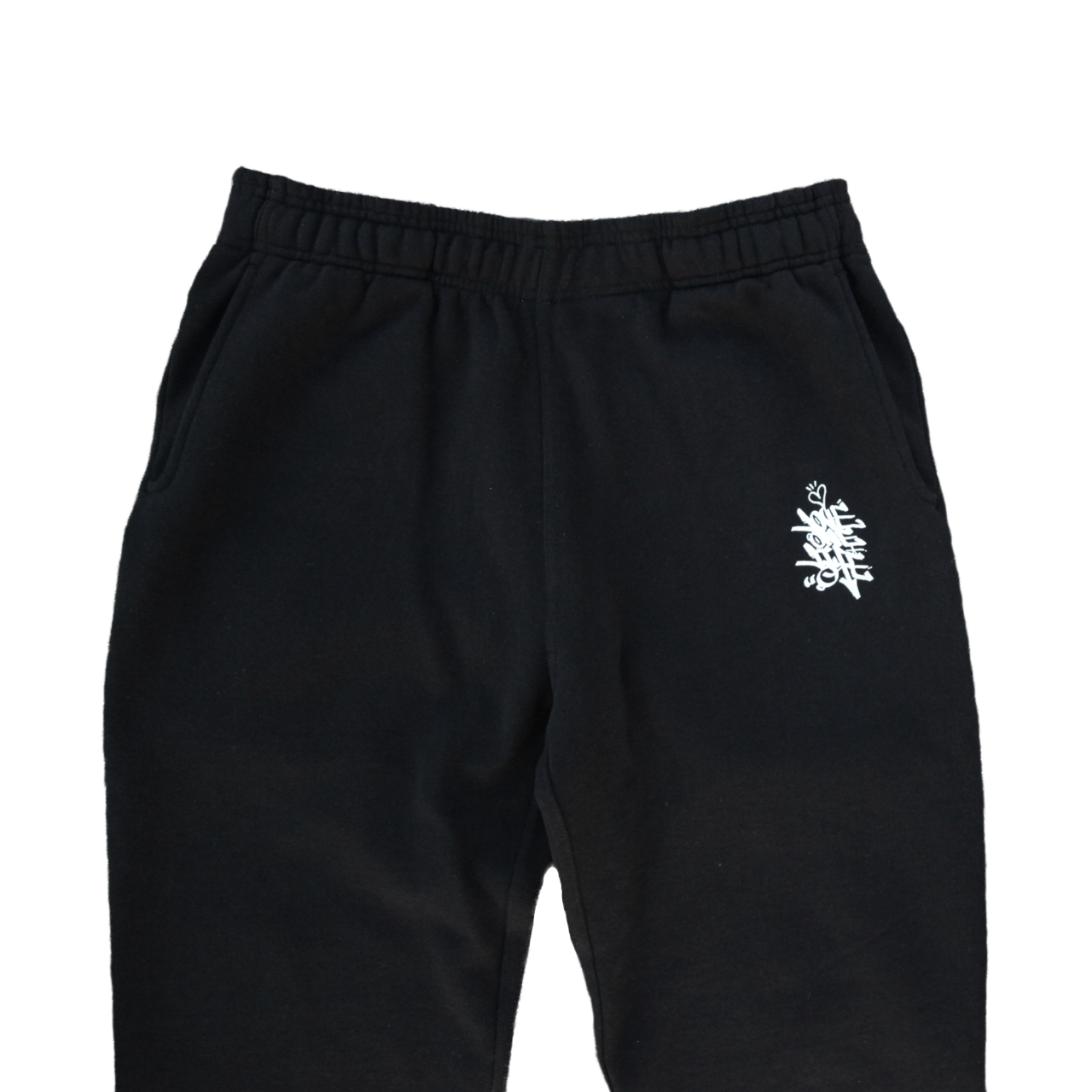 tagging sweat pants in black