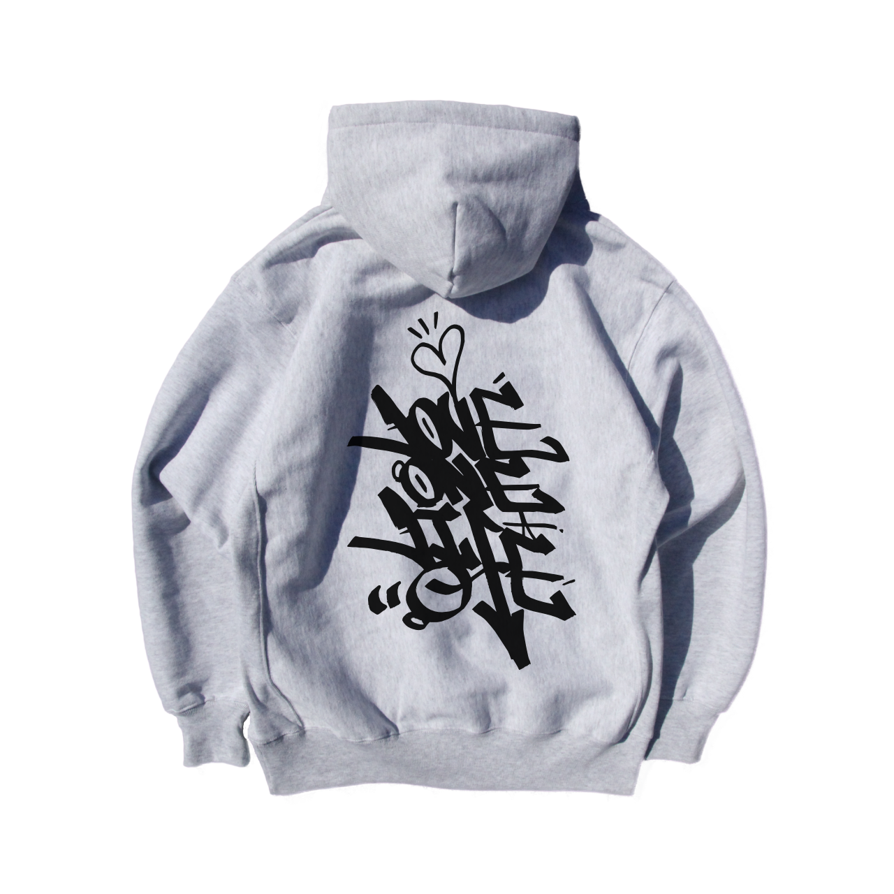 tagging reverse weave hoodie in gray – love one life streetwear