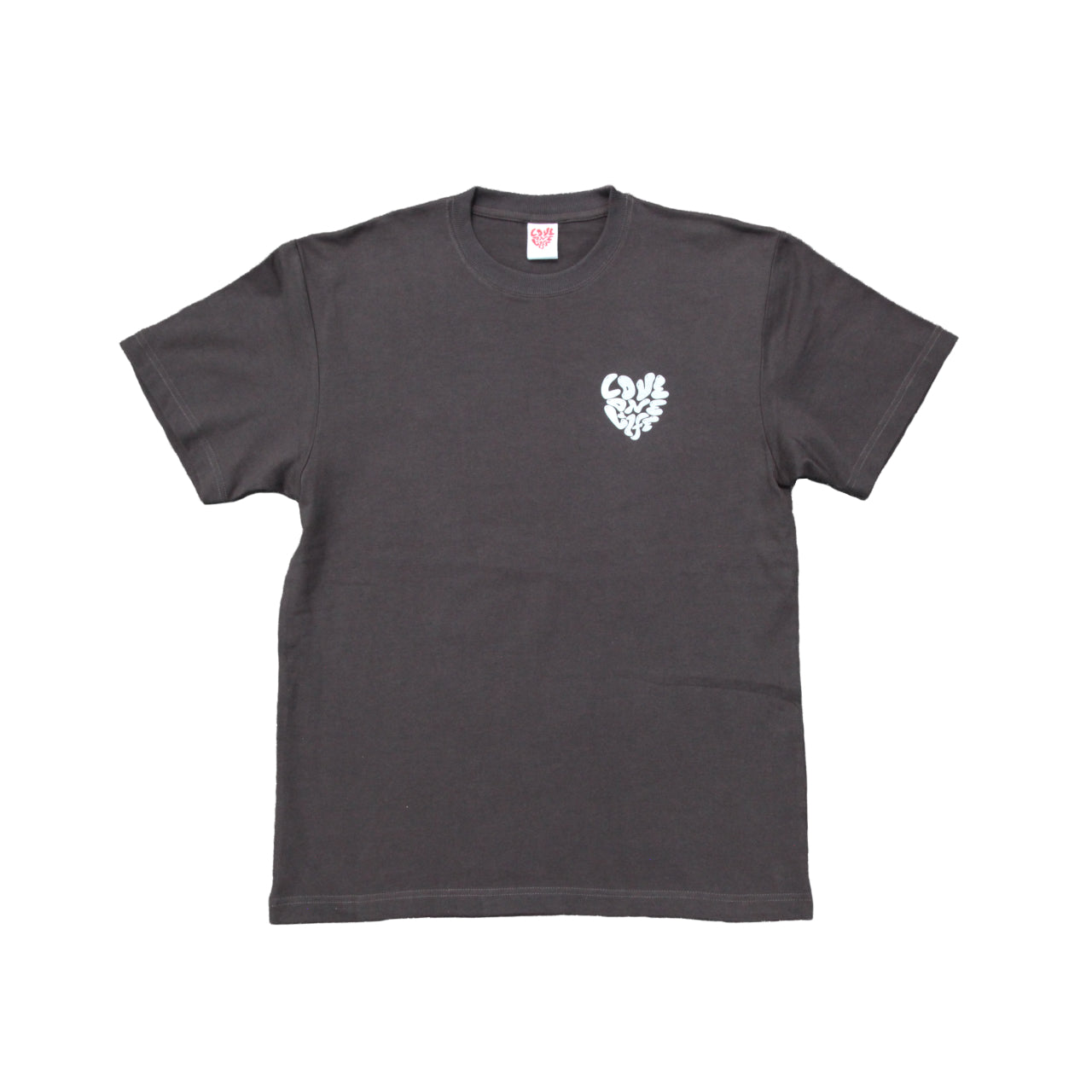 don't trash the earth tee in dark charcoal