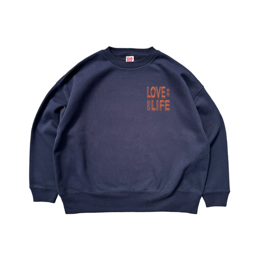 love one life baggy sweater in navy