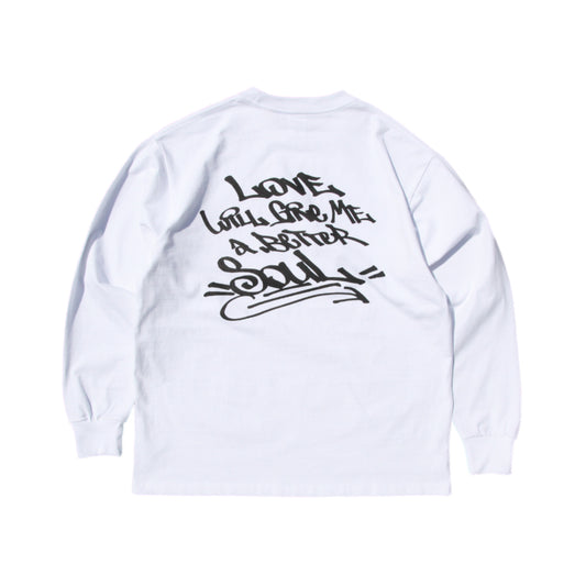 better soul tagging LS tee in white