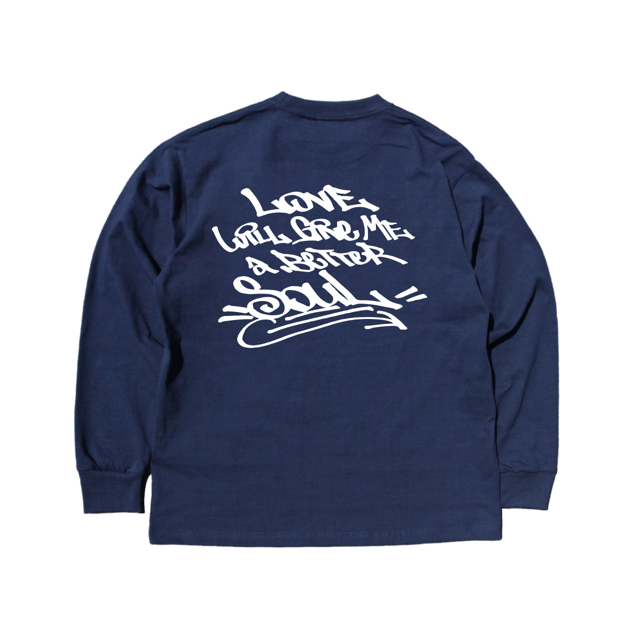 better soul tagging LS tee in deep blue