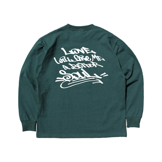 better soul tagging LS tee in deep green