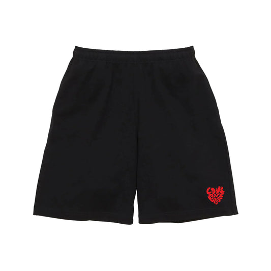 heart half pants in black