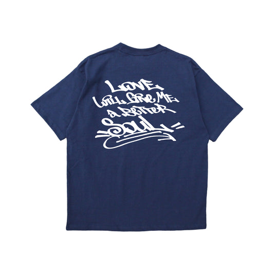 better soul tagging tee in deep blue