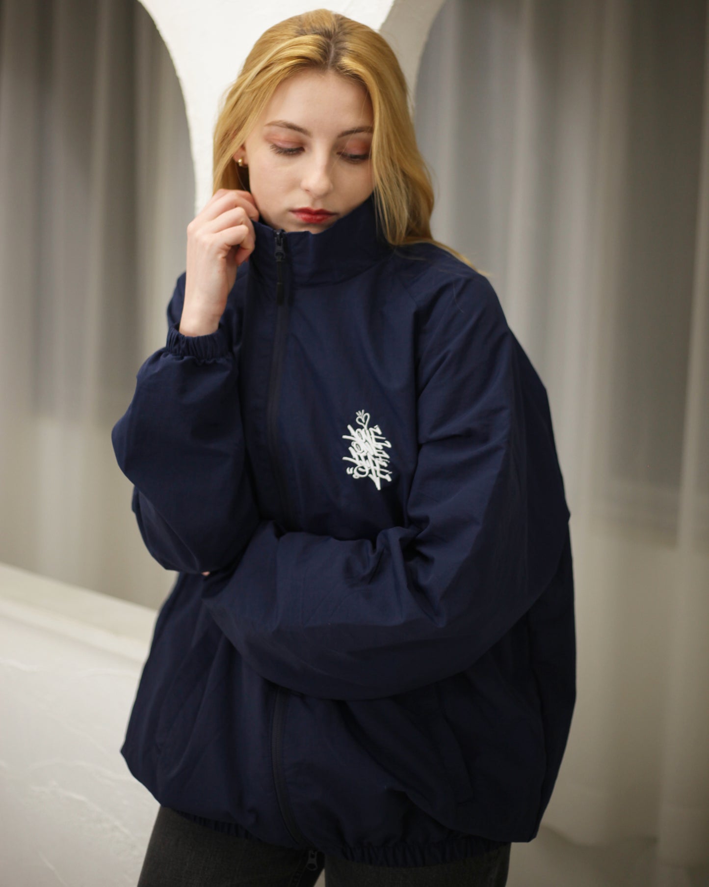 love one life nylon jacket in navy (3月16日 販売開始)
