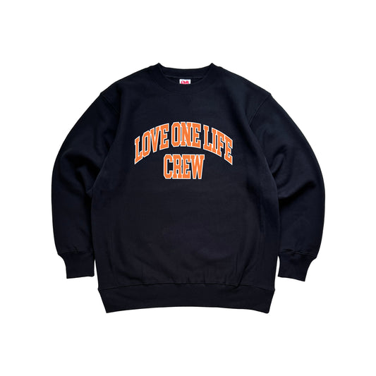 crew reverse weave sweater in black