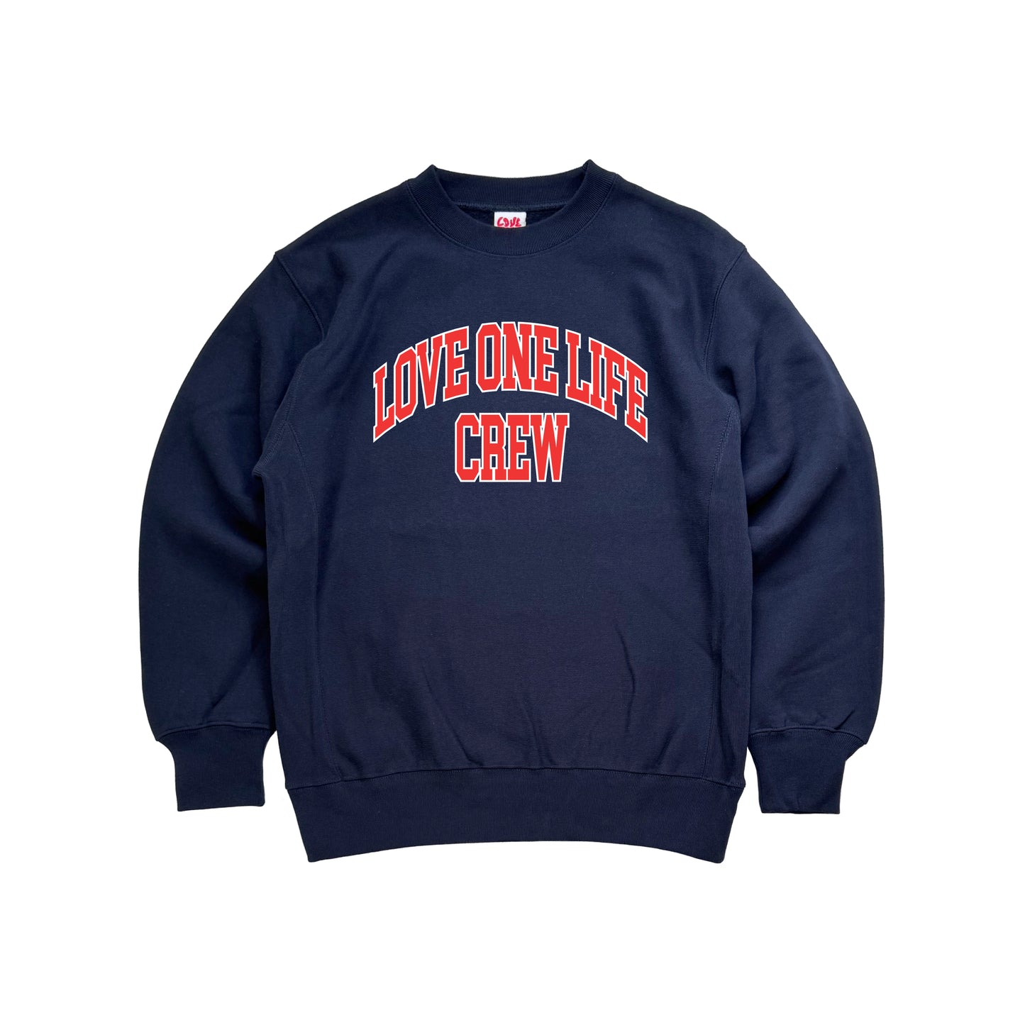 crew reverse weave sweater in navy