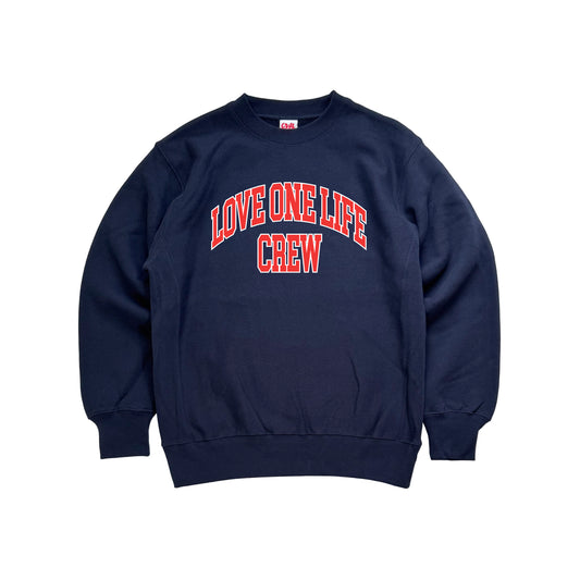 crew reverse weave sweater in navy