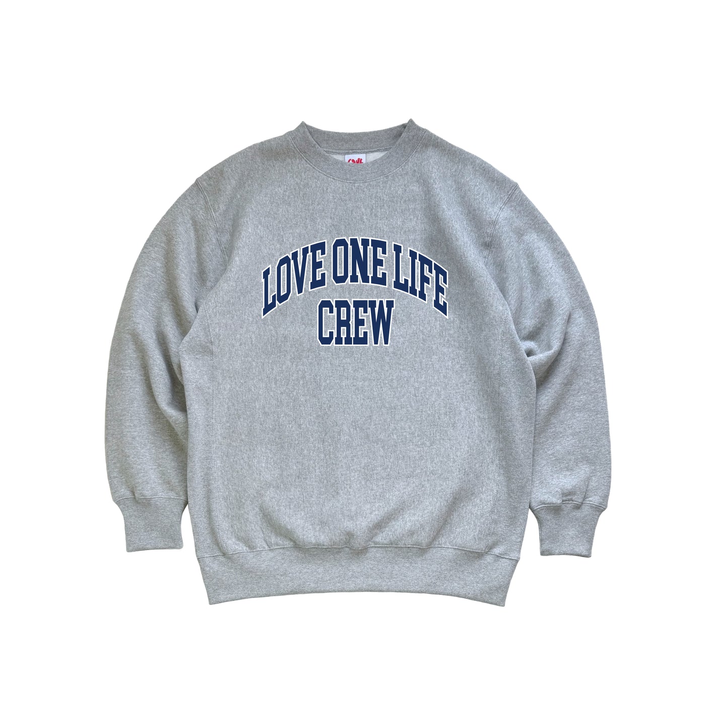 crew reverse weave sweater in gray