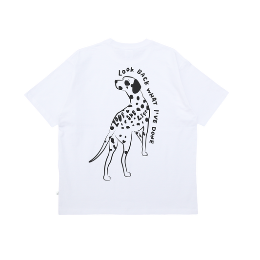 dog tee in white