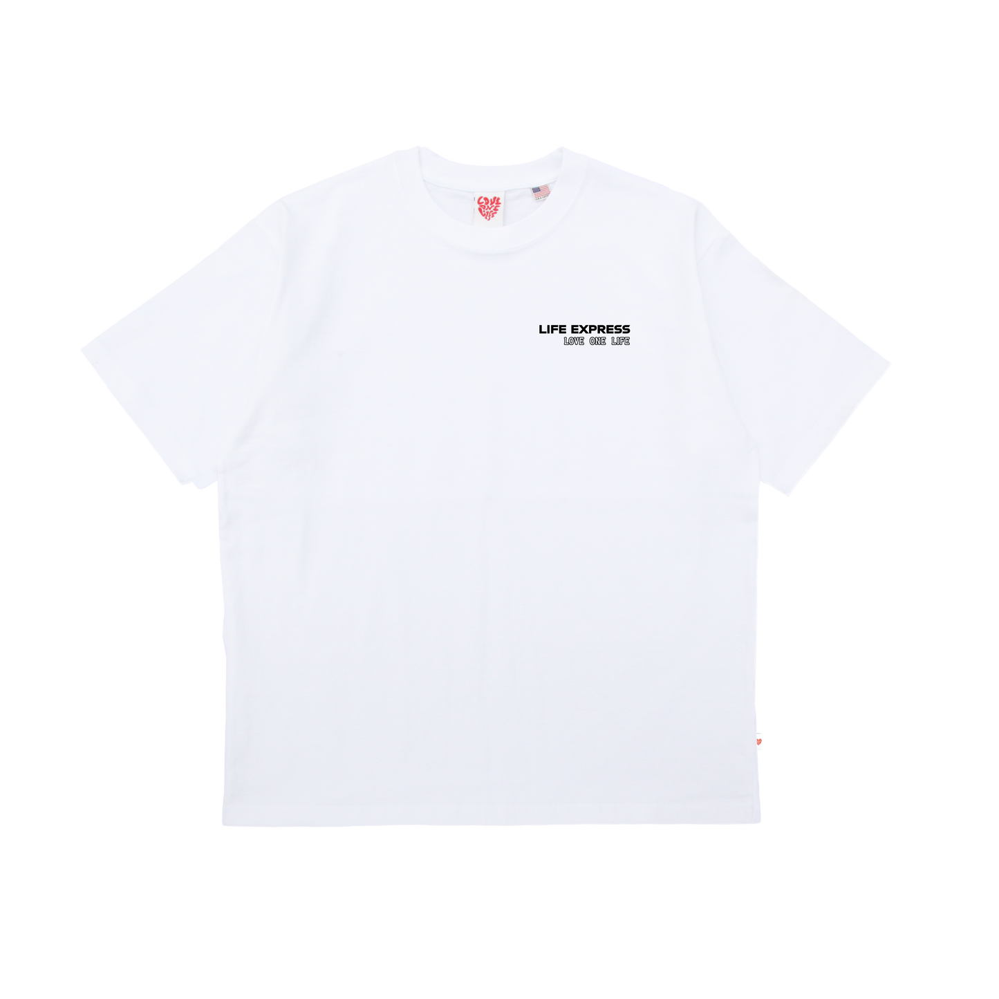 life express tee in white