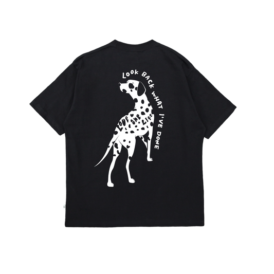 dog tee in black