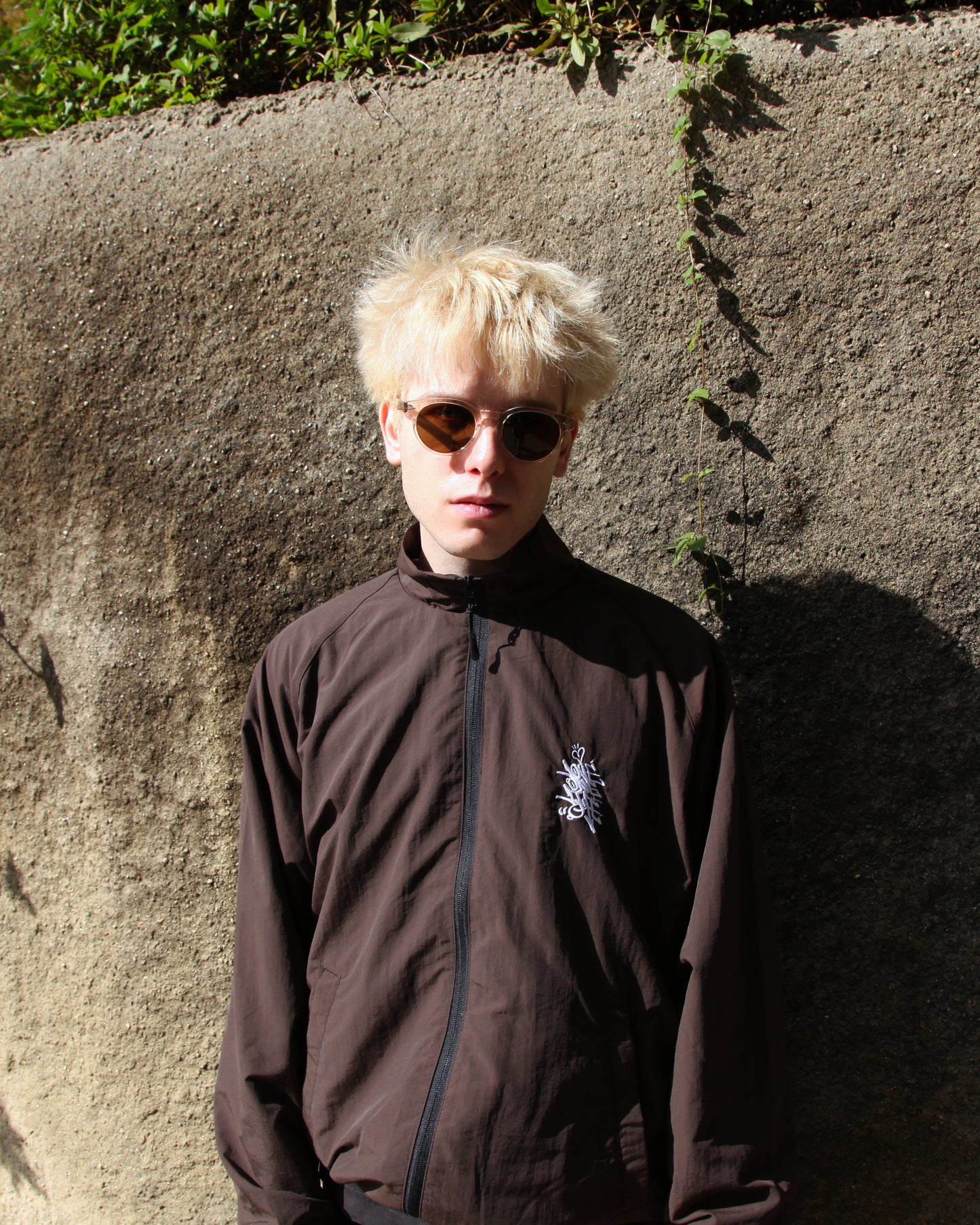 love one life nylon jacket in brown