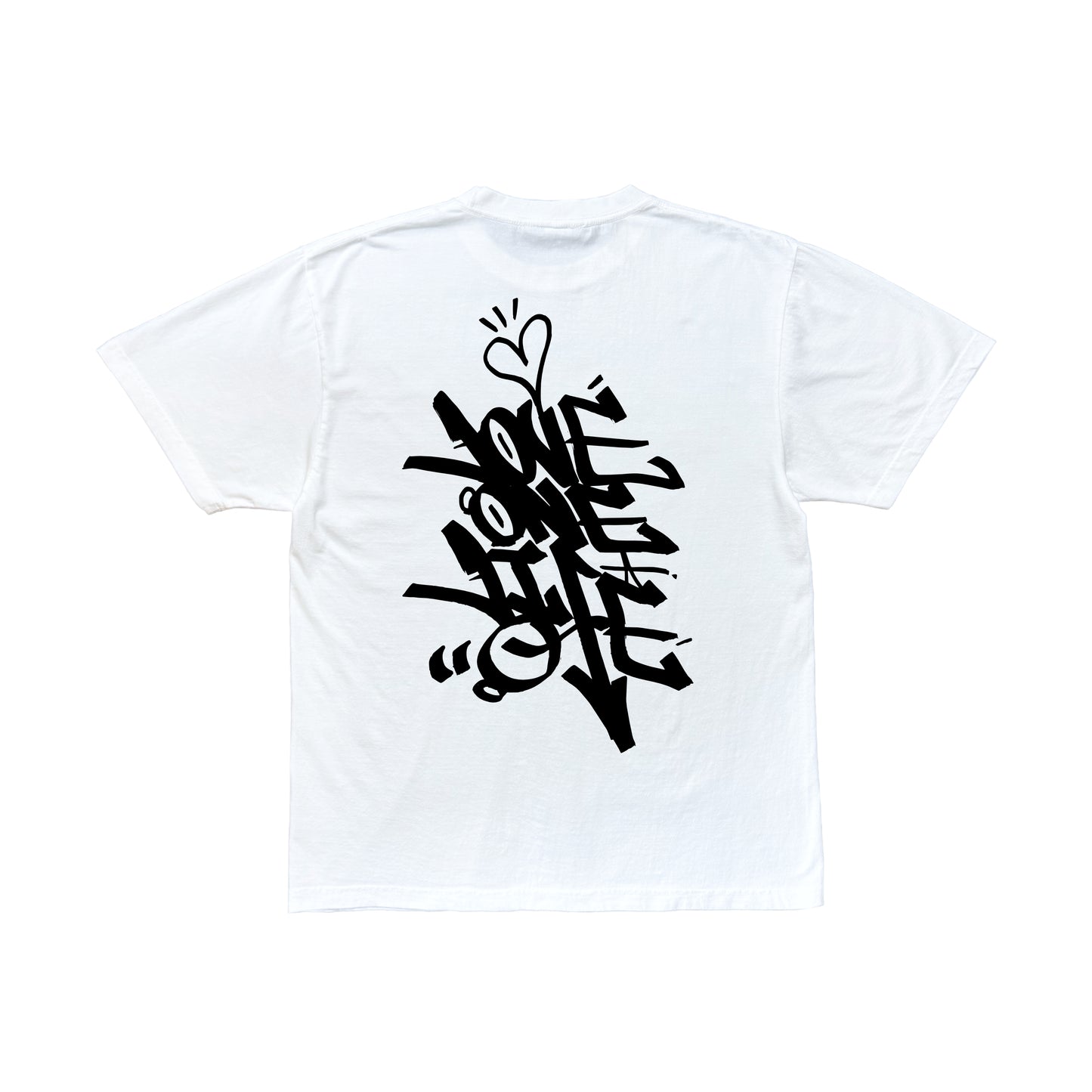 back print tagging tee in vintage white
