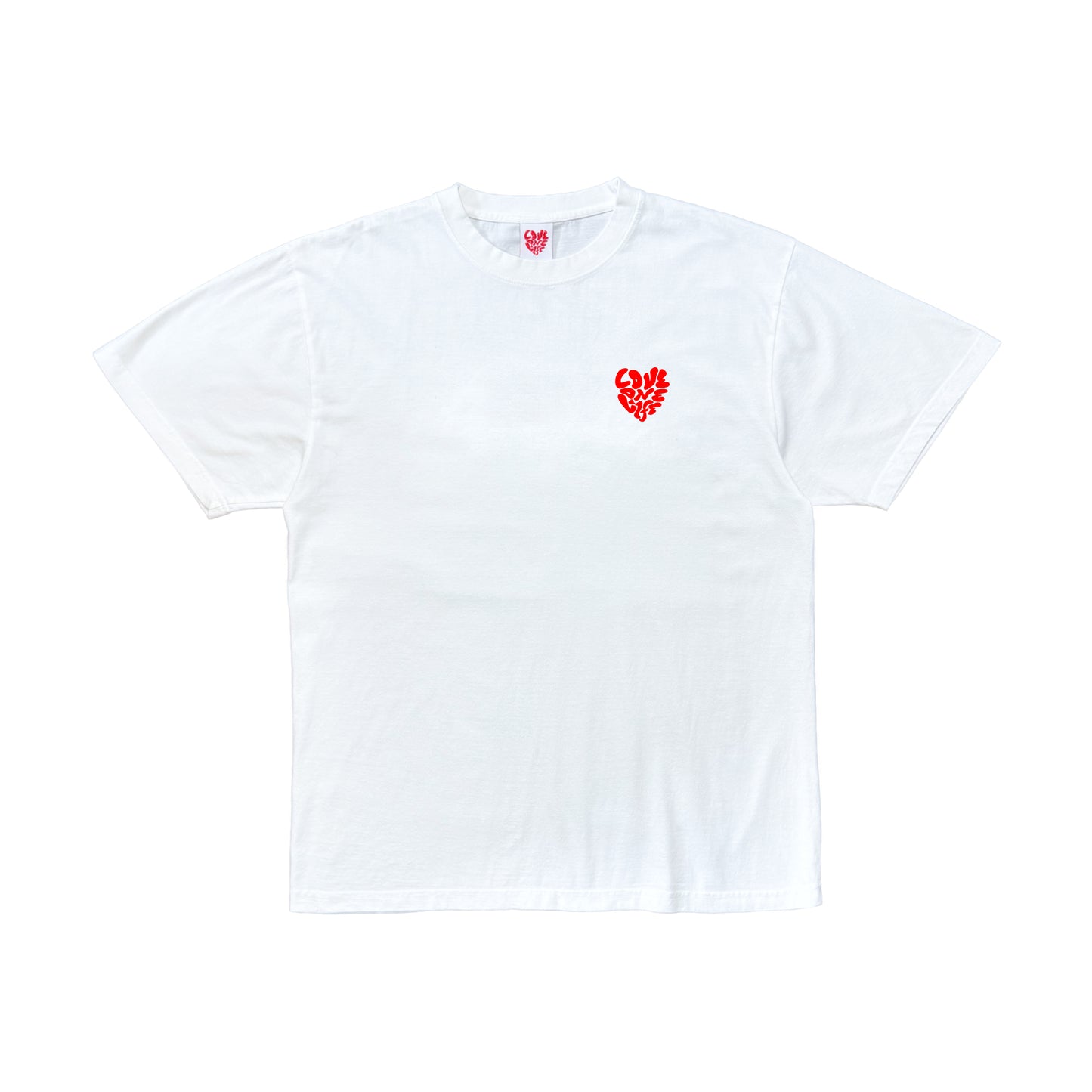 heart tee in vintage white