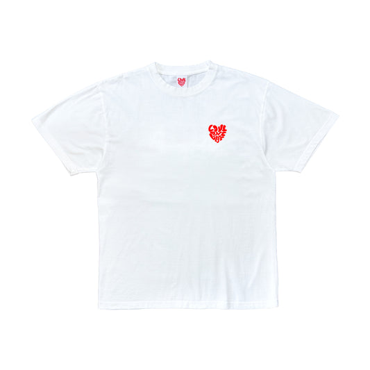 heart tee in vintage white