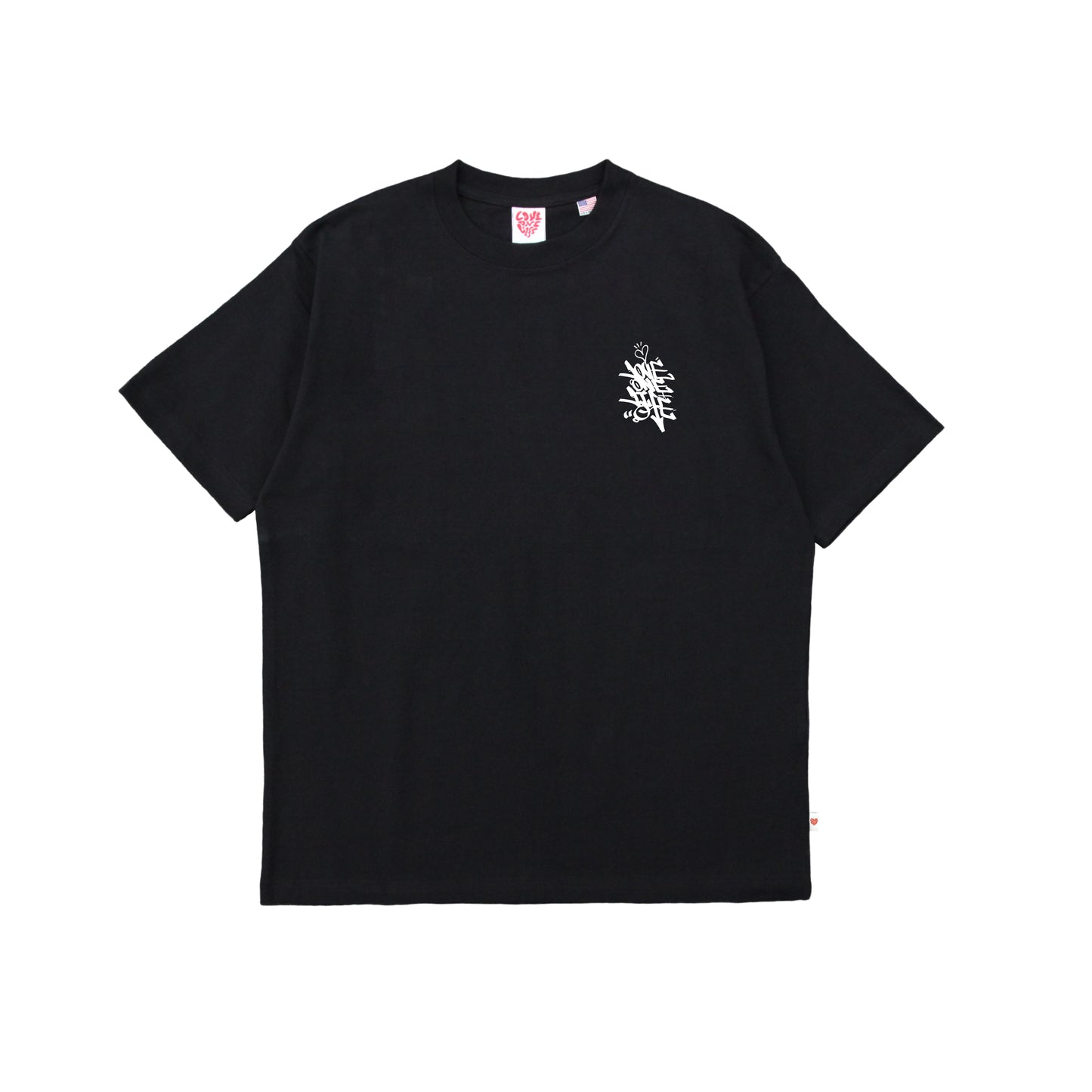 tagging tee in black