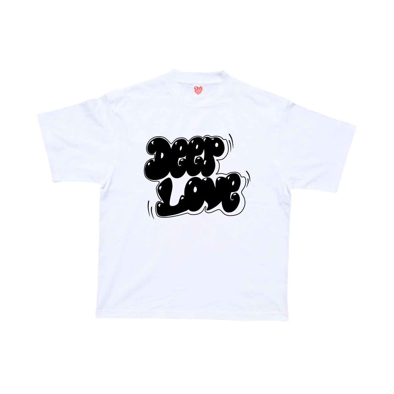 deep love tee in white