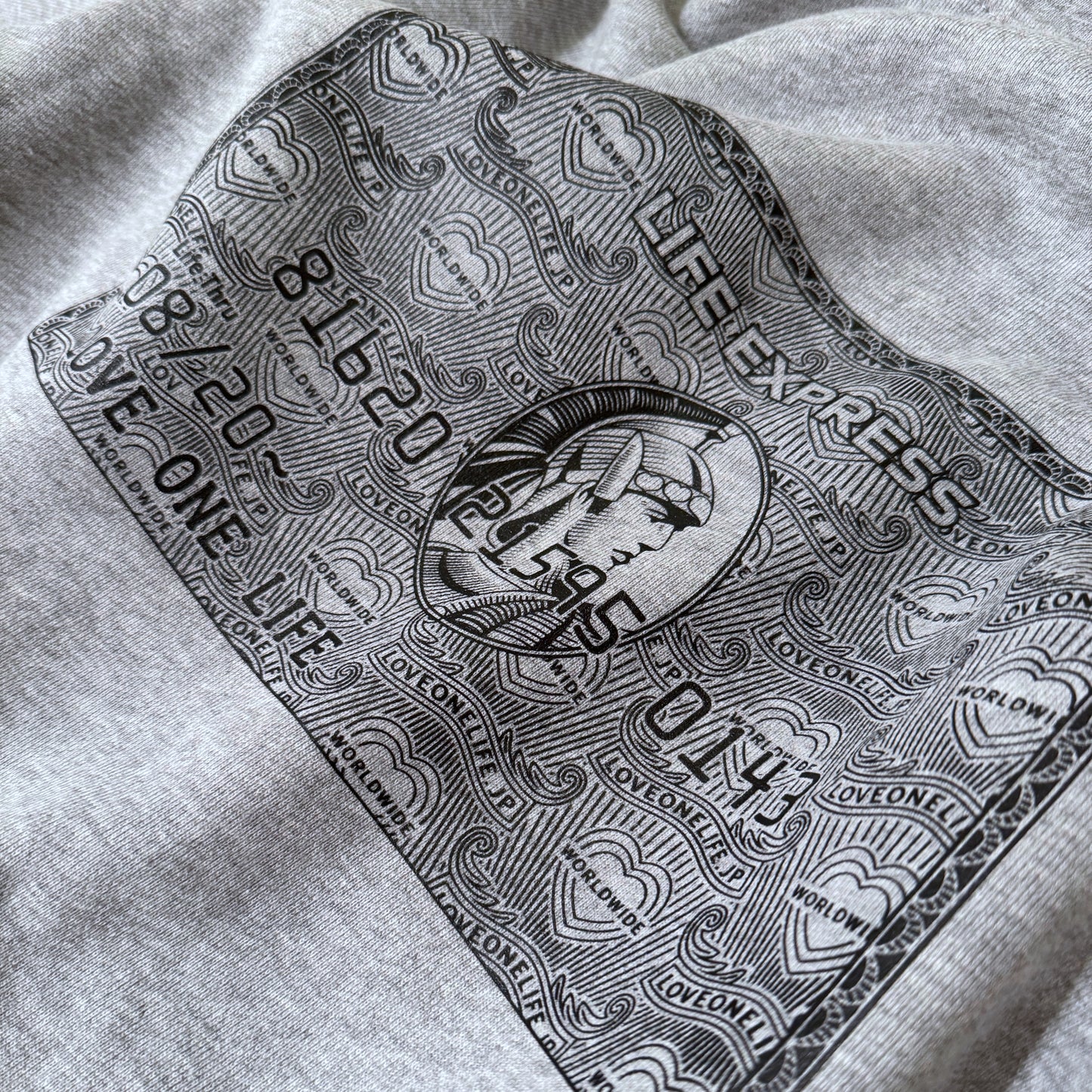 life express hoodie in gray