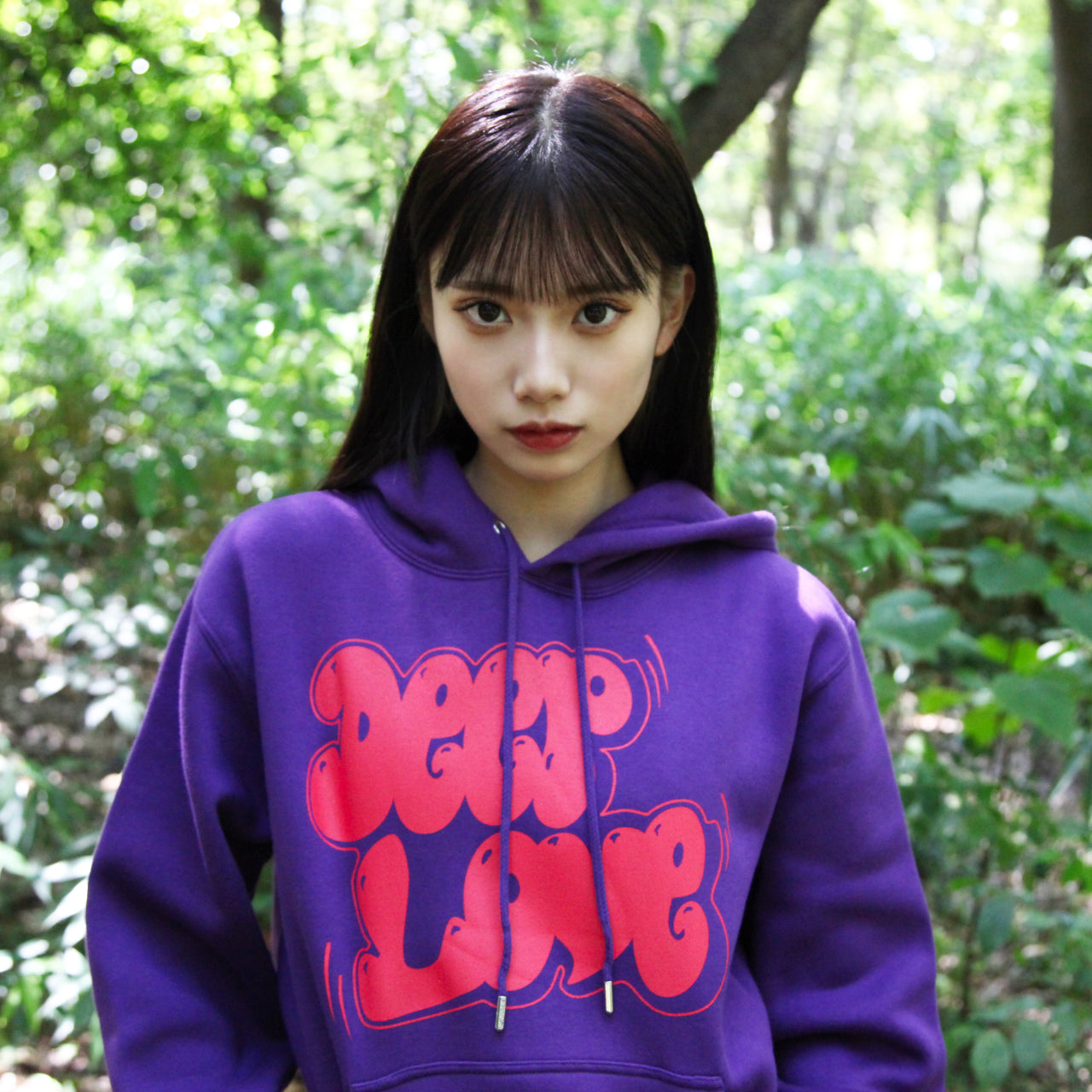 deep love hoodie in purple