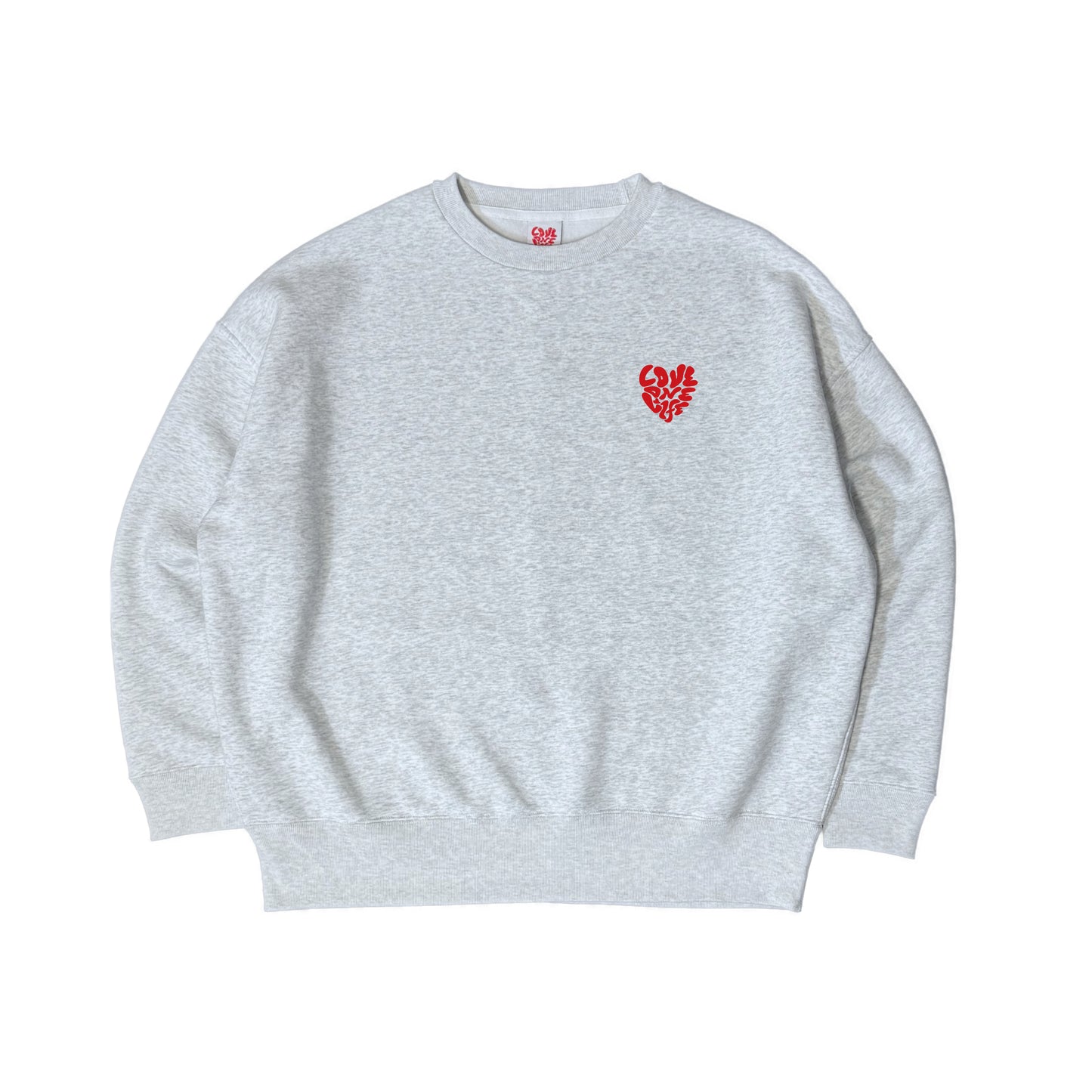 heart baggy sweater in gray