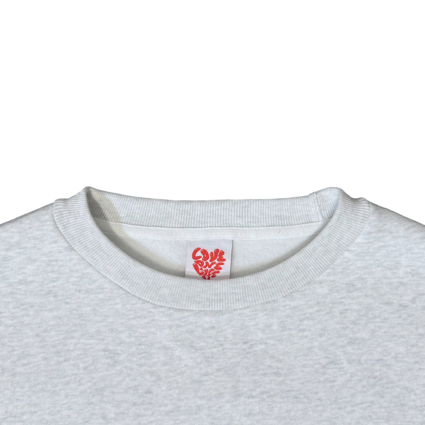 heart baggy sweater in gray